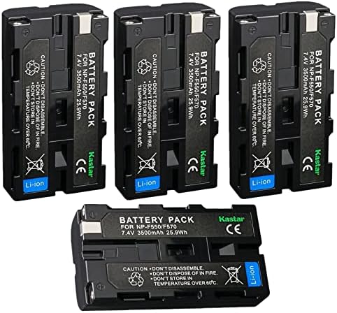 Батерия Kastar NP-F580 7,4 от 3500 mah, Замяна за Sonyx серия L, NP-F530, NP-F550, NP-F570, NP-F750, NP-F770, NP-F930, NP-F950, NP-F960,