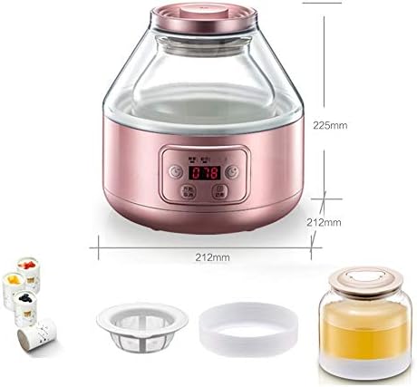 Мултифункционален домакински ферментная машина ZSQAI, машина за приготвяне на кисело мляко, домашен ензим (цвят: розов)
