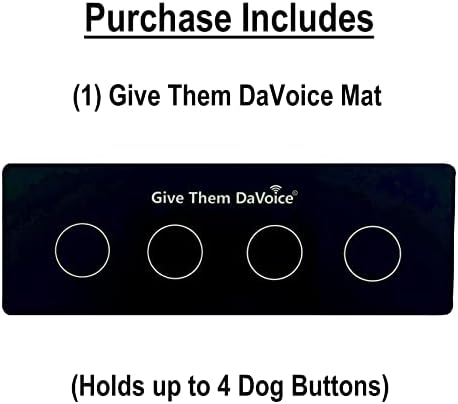 Подложка за кучета DaVoice с бутони (4 места за настаняване бутони) за бутоните за общуване с кучето, Бутони за кучета за дъски за комуникация,