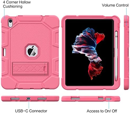 Калъф Azzsy за iPad на 10-то поколение 10,9 инча 2022, [Вграден държач за моливи] Сверхпрочный Удароустойчив Здрав Защитен калъф за iPad 10,9