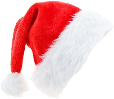 Шал Дебели шапки Коледни и тримерно топки с големи шапки 4 бр. Коледни шапки на Дядо Коледа за възрастни, топли плюшени коледни