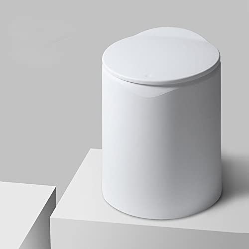 NA Домакински Кухня Хол Спалня Кошница за тоалетна хартия Преса-тип кофа за Боклук Голям Капацитет за съхранение с Капак 8l Бял цвят