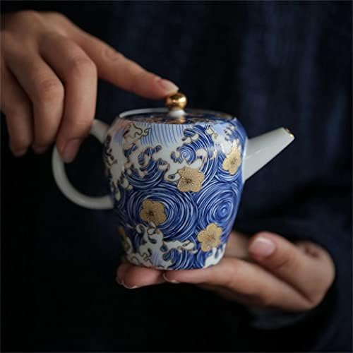 Дебели цветни стъкла порцеланов чайник с обем 150 мл, чай с ръчно рисувани, английски следобеден чай, гърненце (Цвят: A, размер: