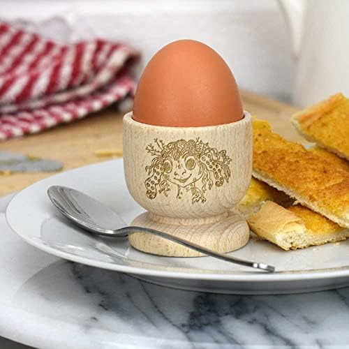 Дървена чаша за яйца Azeeda 'Русалка Face' (EC00022773)