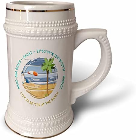 3. Американски плажове - плажа Вахиава, Кауай, Хавай през лятото. - чаша за стейна на 22 унция (stn-375455-1)