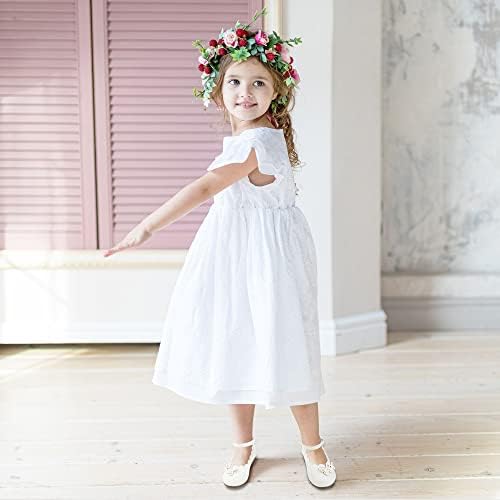 MIXIN/ Модел Обувки За малки момичета; Обувките Мери Джейн; Сватбени Обувки на Принцесата На Равна подметка с пеперуда