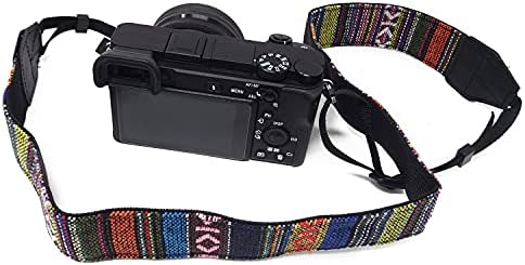 HONBAY Универсален Сменящи се с каишка за фотоапарат ретро-етнически стил и презрамка за камера, съвместими с различни марки DSLR/SLR
