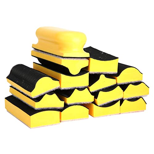 Полиращи блокове 16 Опаковки Ръчни Шлифовъчни Блокове Абразивная Опесъчаване площадка Основа за шкурка, с куки и вериги