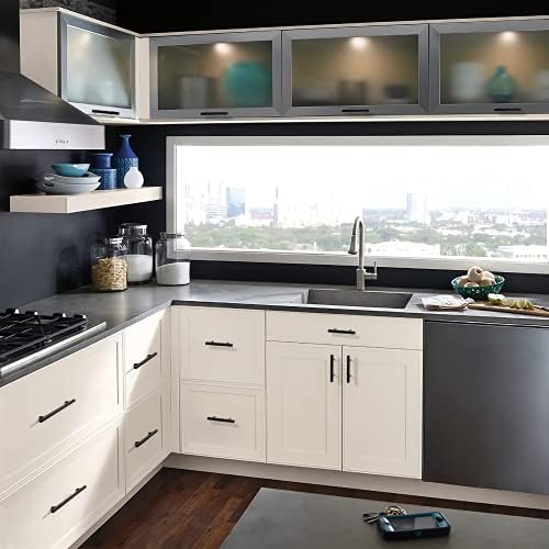 OYX 10 X 3-инчови Черни Дръжки за шкафа, Черни Сцепление за Оборудване на Кухненски шкаф От Неръждаема Стомана, Матово Черни Тяга За кабинет, Модерен Кухненски чекмедже