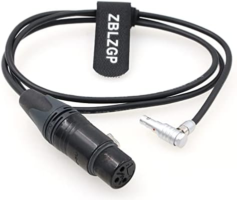 ZBLZGP 3-Пинов XLR с прав ъгъл 00B 5-Пинов аудио кабел за ARRI Alexa Mini (100 см)