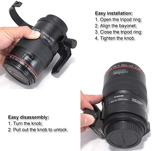 iShoot с ЦПУ, диаметър 68 mm, пръстен за закрепване на статив, яка обектив за Canon EF 100 mm f/2.8 L Macro IS USM обектив,