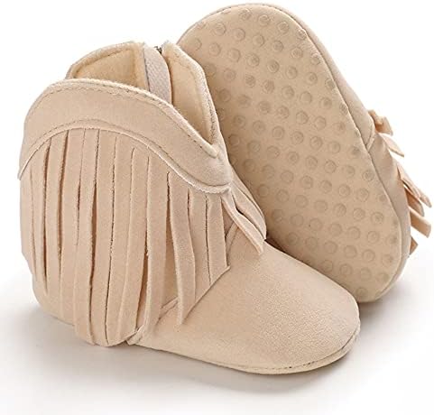 AMSDAMA/ Детски обувки за момичета, Мека и Лесна Памучен Подметка, Мокасини на равна подметка с ресни за Деца