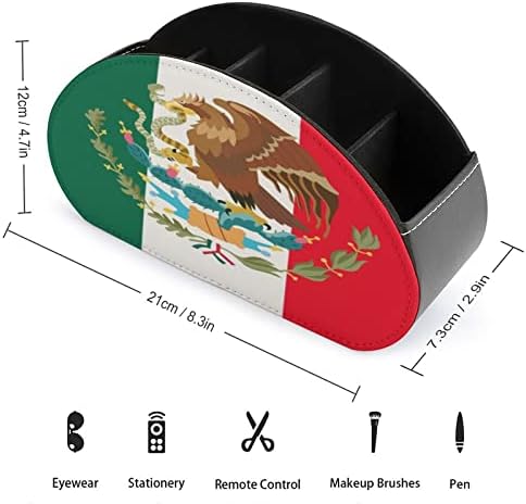 Държач на дистанционното управление с Мексиканския Флаг/Кутийка/Кутия/Тава с 5 Отделения Органайзер от Изкуствена Кожа с Приятен Набивным