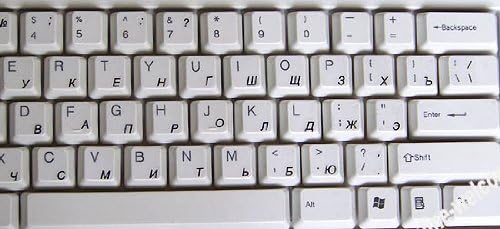 Руснаците Прозрачни лепенки за Клавиатура с Черен Надпис за PC, Преносими компютри, Настолни Клавиатури