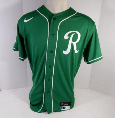 2020 Канзас Сити Роялз Фреди Фермин 88 Излиза в играта Зелената риза Сейнт Патрикс 4 - Използвани в играта тениски MLB