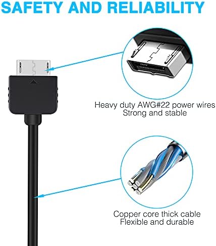 3,9 фута кабел за зарядно устройство на PS Vita системата, смяна на USB кабел за данни и захранване 2 в 1 за Playstation Vita