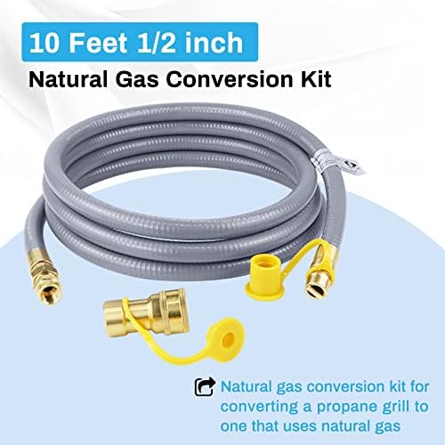 Комплект за конверсия на природен газ Dozont 710-0003, Съвместим с преобразуването на газов грил Кухня-aid на пропан, газов маркуч