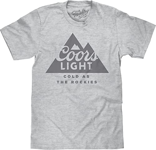 Тениска Luv Men ' s Coors Light Beer Shirt - Тениска с логото на Cold As The Mountain Rockies