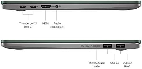 Лаптоп ASUS VivoBook S14 S435, 14 FHD дисплей, Intel платформа Evo, процесор i7-1165G7, 8 GB ram, 512 GB твърдотелно устройство за съхранение на PCIe, Windows 11 Home, система за изкуствен интелект с шумо