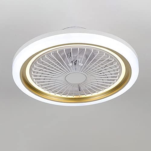 IBalody Съвременен Вътрешен Тъпо Fan LED вентилатор на Тавана с регулируема Яркост с Осветление, плафониери за Спални, Кабинет, Осветление, вентилатор, 3 Скорости, 2,4 G Отда