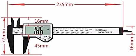 UXZDX CUJUX 150 мм LCD Цифров Електронен Штангенциркуль Пластмасов Штангенциркуль Водоустойчив Инструмент за Измерване на Инструмента