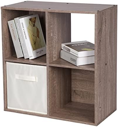 PACHIRA E-Commerce US 4-Кубичен Органайзер За съхранение на Книжния Шкаф, лавица за книги, Wooden Здрав Багажник-купе Cubby