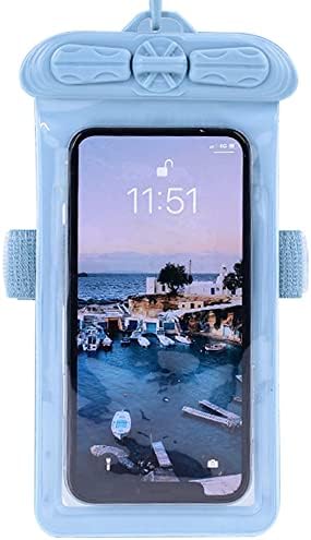 Калъф за телефон Vaxson, Съвместим с водоустойчив калъф ZTE Voyage 20 Pro Dry Bag [Без защитно фолио за екрана] Син