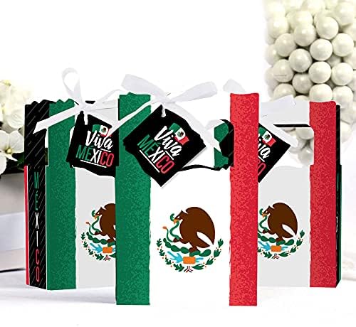 Голяма точка щастие Viva Mexico - Подаръчни кутии за парти в чест на Деня на независимостта на Мексико - Комплект от 12