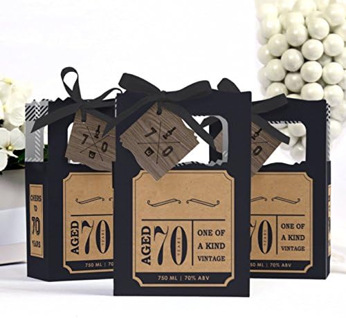 Подаръчни кутии за парти в чест на 70-годишнината на Големия Dot of Happiness 70th Milestone - Комплект от 12