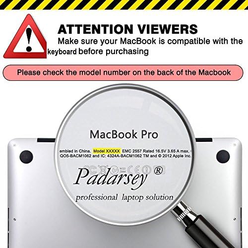 Padarsey Нов Лаптоп Черна американска подходящ за MacBook Air A1370 A1465 11-Инчов 2011 2012 2013 2014 2015 MD711 MD712 MD223 MD224 MC968