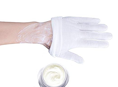 Onwon 6 Чифта Големи Бели Памучни Ръкавици, Спа-Ръкавица за Ръце, Овлажняващи Козметични Ръкавици за Овлажняване на Суха кожа и Екзема