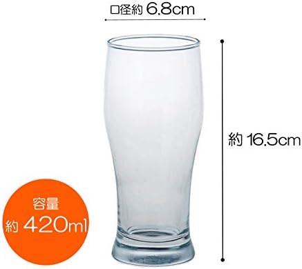 サントーーマーケケィィィィ Suntory Marketing 180-59 Стъклена чаша за бира, с една врата, Прозрачна, 4,1 течни унции (115 мл), Произведено