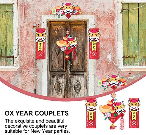 DOITOOL Декорация на Дома, Китайски Набор от Двустиший 2021 Зодиакални БИК нова година празника на Китайски Чун Лиен Двустишие Банер Китайски