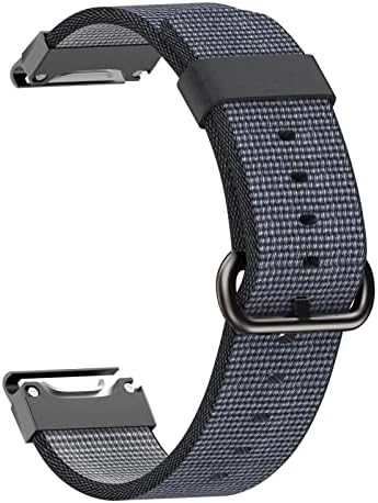 DAIKMZ 22 ММ быстроразъемный Найлонов ремък за часа на Garmin Fenix 6X6 Pro Smartwatch Easyfit Гривна на китката Fenix 5X5 Plus 935 S60 Quatix5 (Цвят: черен размер: за Garmin Quatix5)