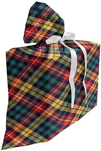 Подаръчен Пакет Лунна Клетка, Класически Диагонал Текстура шотландски фолк tartan-линия в Пересеченную Ивица с Културно Мотив,