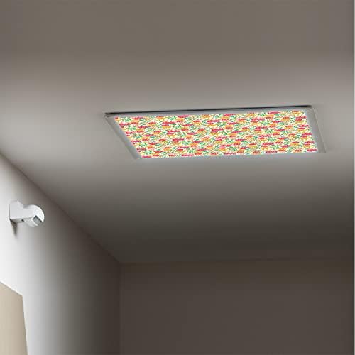 Капачки флуоресцентни лампи за таван разпръскване панели-Цвете модел-Покрива флуоресцентни лампи за по-хладно кабинет-Окачен таван от 2 x 4 метра, Люминесцентный Де