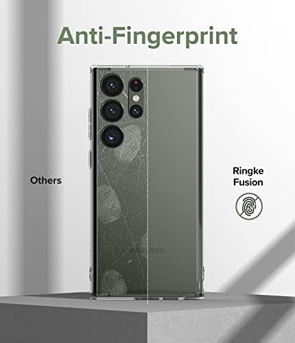 Ringke Fusion [Защита от пръстови отпечатъци] е Съвместим с Samsung Galaxy S23 Ultra 5G Case, Защитно Здрава Задна част,
