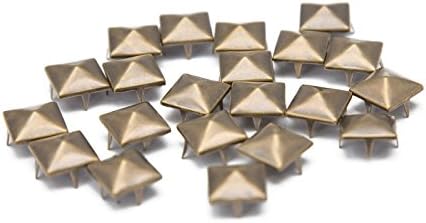 Магазин за изрязване 50 Броя Пирамидална Игли - Ръчен Или Машинен Набор от Копчета Бронз/Античен Месинг 9 мм