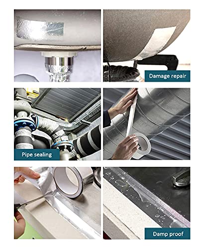 Лента от алуминиево фолио YYG – Алуминиева лента за въздуховоди - 1.9 инча x 131 фут (3,9 mils) - идеален за уплътняване и поправка
