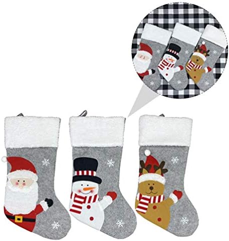 NUOBESTY Коледни Чорапи, Коледни Чорапи Чорап Коледно Дърво Висящи Висулки Дядо Елха Чорапи Подарък Чанта за Чорапи за магазин, Търговски