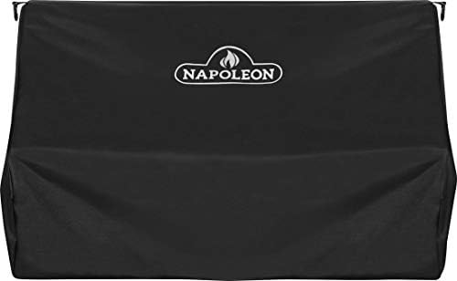 Капак за скара Napoleon BBQ за вграждане в главата на газов грил Prestige PRO 665 - Черен капак за барбекю, Водоустойчив, със