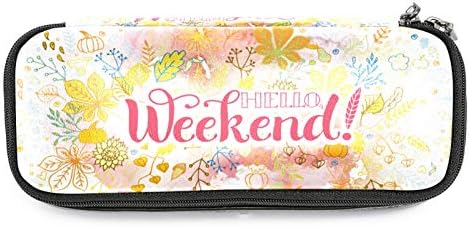 Здравейте Weekend Кожен молив случай, Чанта за Писалки с Двоен Цип, Чанта за Съхранение на Канцеларски Материали, Чанта за Учебната Работа, Офис, Момчета, Момичета