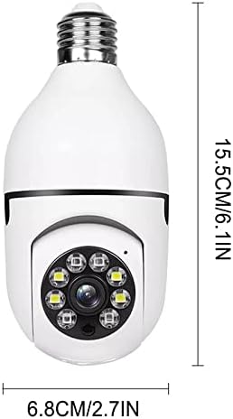 Камери за сигурност Lovskoo 1080P 360 градуса Безжичен за улиците, както и помещения, Камера с крушки за дома за Сигурност, Wi-Fi Камера с