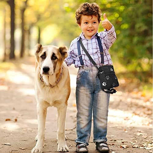 Комплект за дресура на кучета Weewooday, 1 Торбичка за дресура лакомство за кучета и 2 бр. Профилни за дресура на домашни любимци с каишка на китката, вградени Захранващи