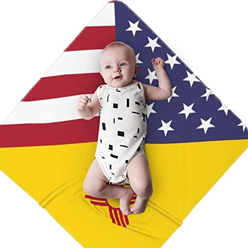 Детско Одеало с Флага на сащ, Ню Мексико, Като Одеало за Бебета, Калъф за Свободни Новородени, Обвивка