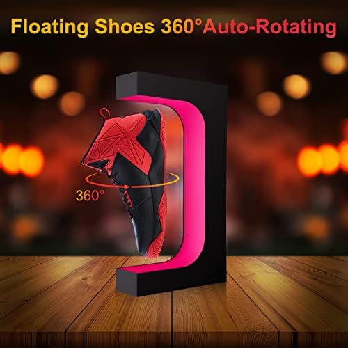 Левитирующая Поставка За показване на обувки, Плаващ лихвен Поставка за Маратонки с дистанционно управление 16 Цвята Led Подсветка Въртяща