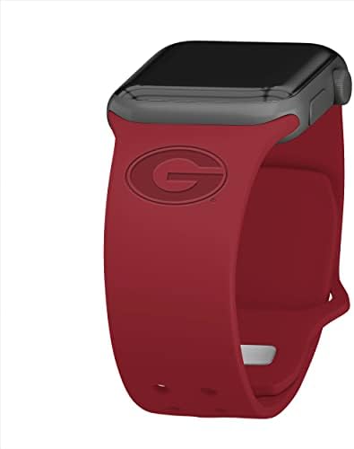 Афинитетът Bands Силиконов Спортен каишка с надпис Georgia Bulldogs, Съвместим с Apple Watch