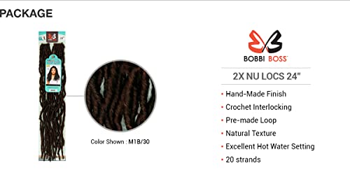 (6 опаковки) Crochet опашка от синтетични косми Боби Boss с африкански корени, колекция косичек Nu Locs 24 инча (1)