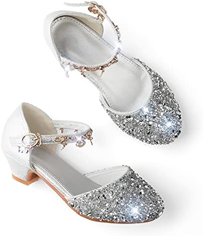 Ohlover Girls Party Брилянтни Модела Обувки На Нисък Ток Mary Jane Princess Сандали