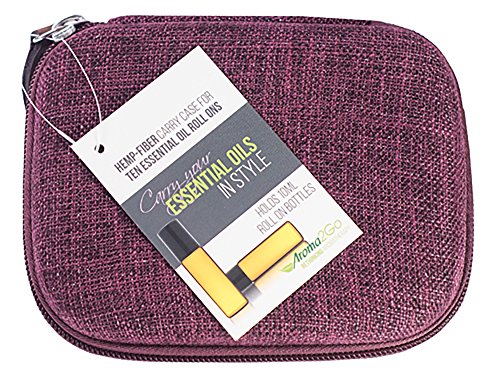 Пътна чанта за носене на етерично масло Aroma2Go Коноп Bag с коноп чанта, защитава и може да побере 5 флакона от любимите си аромати за ароматерапия